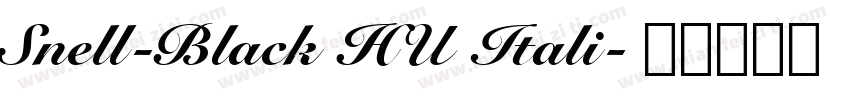 Snell-Black HU Itali字体转换
